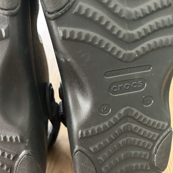 Crocs Men’s Classic All-Terrain Clogs Sandals Black Size 12 Adjustable Strap - Picture 14 of 15